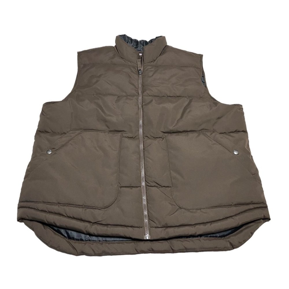 St Johns Bay Mens Puffer Vest Double Pockets Size XL